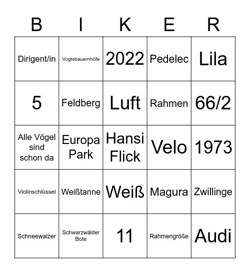 Geburtstags-BINGO 50er Jens Bingo Card