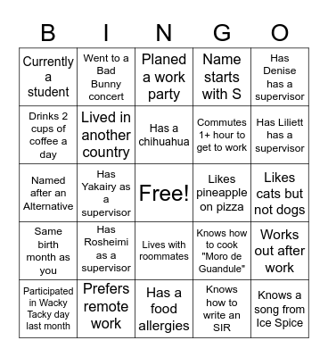 LSSNY BINGO Card