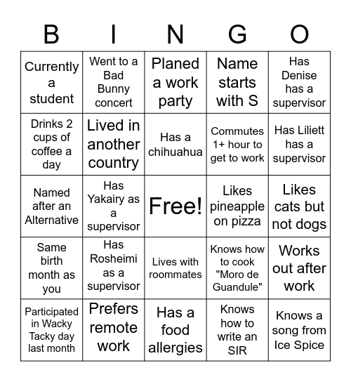 LSSNY BINGO Card