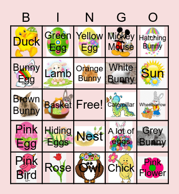 BGC Easter Bingo Card