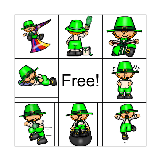 Leprechaun Bingo Card