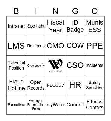 LINGO Bingo Card