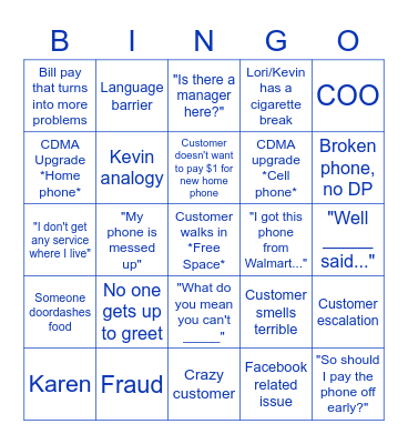 USCC Bingo Card