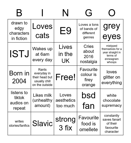 radioactivity bingo Card