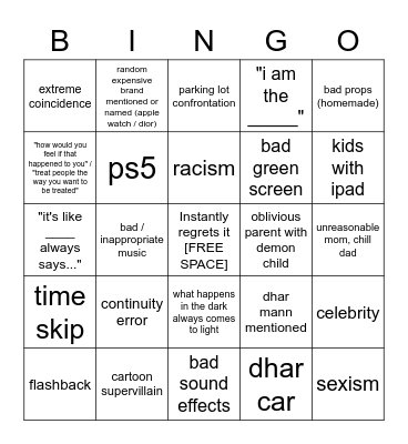 Dhar Mann Bingo v4 Bingo Card