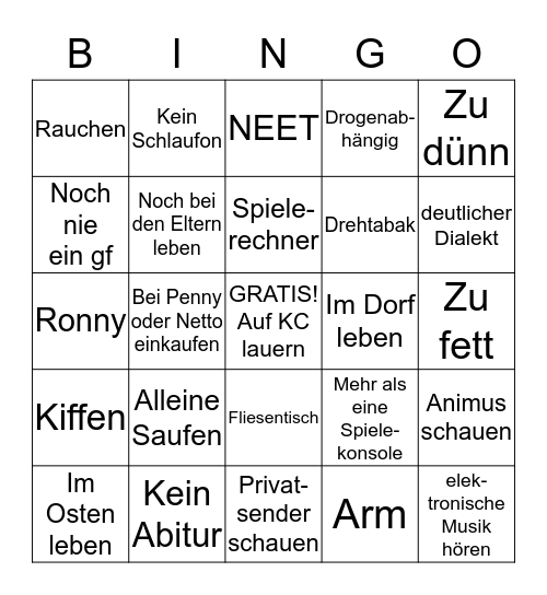 KC Pöbel Bingo Card