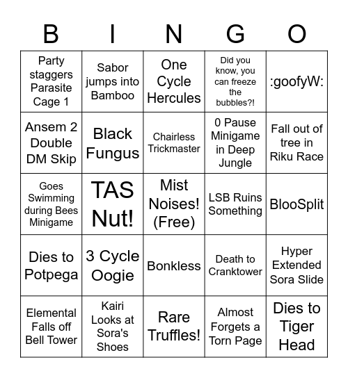Mist's Level 1 All Worlds Bingo v2 Bingo Card