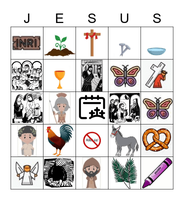 Holy Week Bingo Card