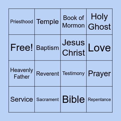 Riley's General Conference Bingo Card