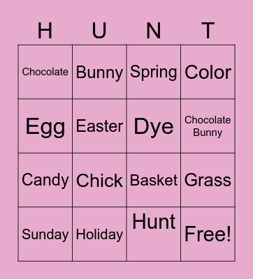 Easter Bingo Card