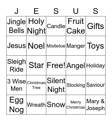 Christmas Bingo Card