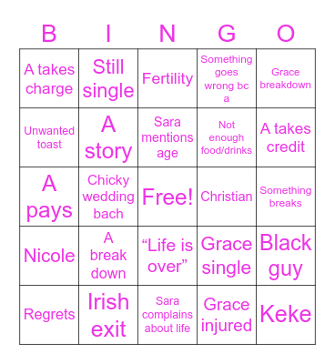 Siesta Fiesta Bingo Card