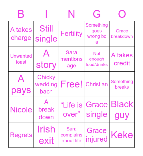 Siesta Fiesta Bingo Card