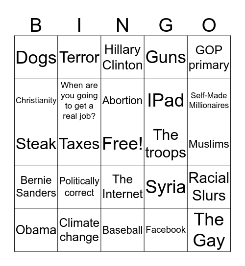 #XmasinLodi Bingo Card