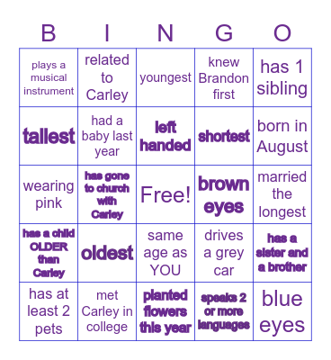 BABY I'm excited to meet you! Bingo Card