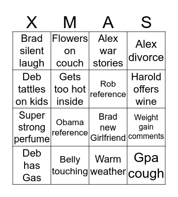 XMAS Bingo Card