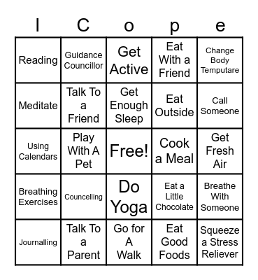 I Cope Bingo Card