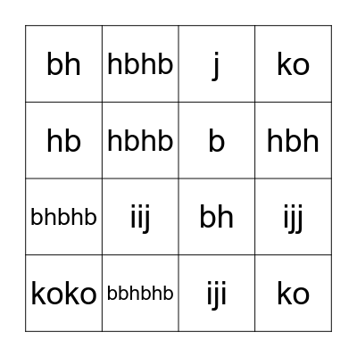 Birthday Bingo Card