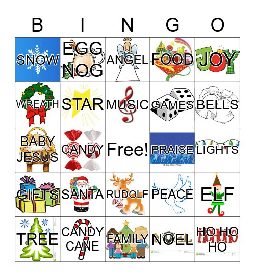 Weiss Christmas Bingo Card