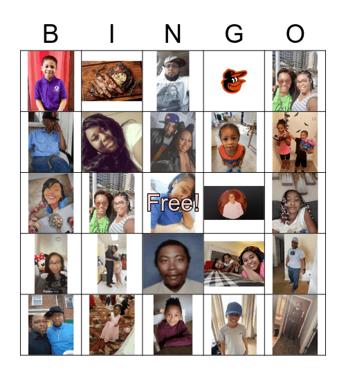 Wallace Family Bingo Card