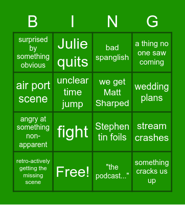 TOW S4E9 Bingo Card