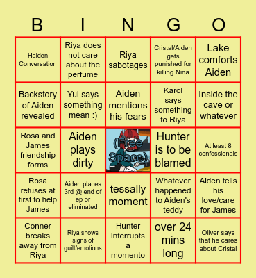DC Finalie PT 1 Bingo Card