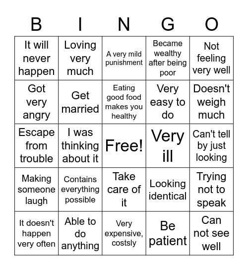 Bingo Card