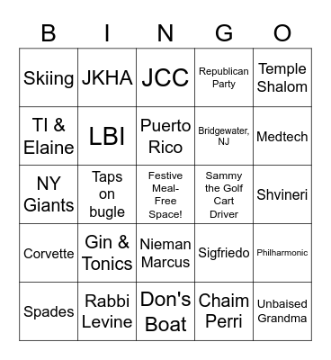 GMA & PA'S 85TH BINGO Card