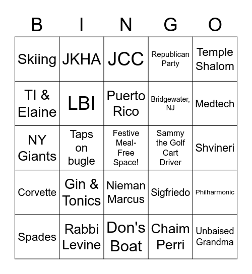 GMA & PA'S 85TH BINGO Card