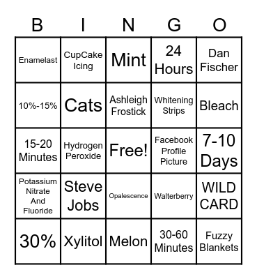 Ultradent B I N G O Bingo Card