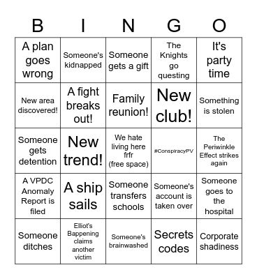 Poppy Valley Bingo Card
