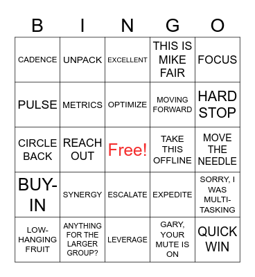 MDI BINGO Card