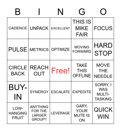 MDI BINGO Card