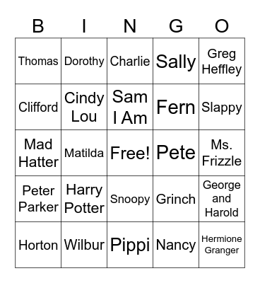 Book Bingo Card