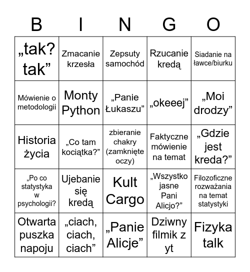 ŁUKASZ BINGO Card