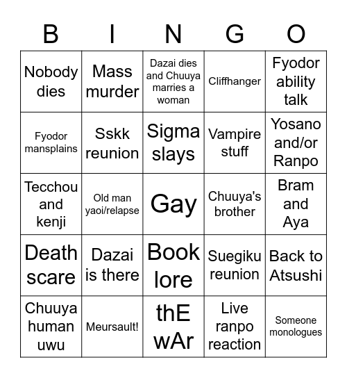 Max's BSD 106.5 Bingo Card