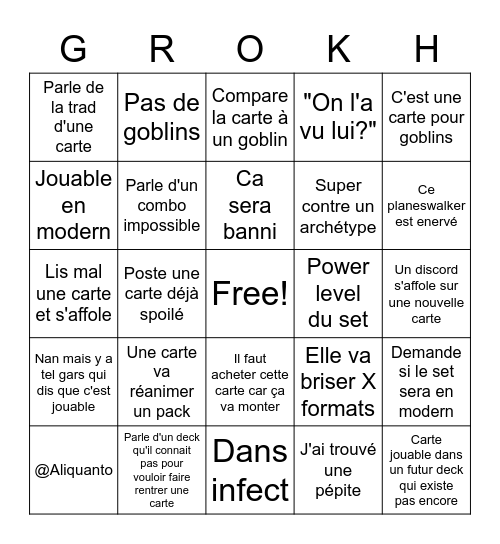 Bingrokh Bingo Card