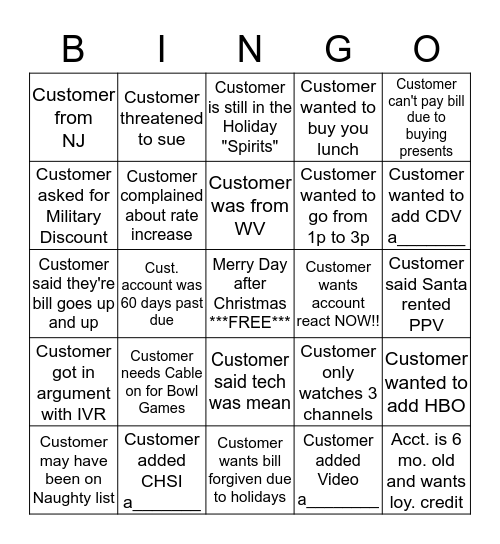 Name:_____________Disco Bingo (please provide acct. # for anything with a______ at the bottom) 1 Square Per Account Bingo Card