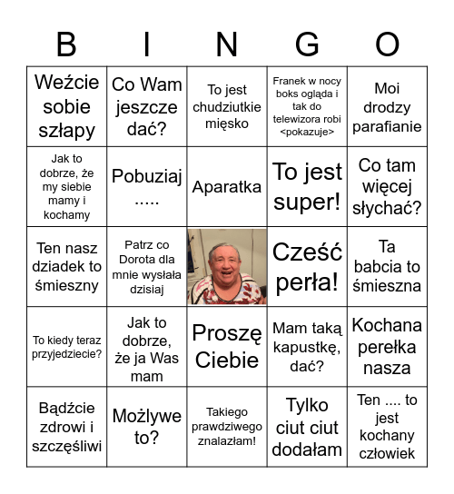 Bingo Babcia Bingo Card