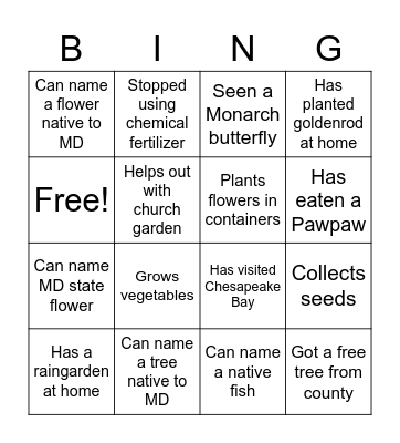 Sacred Grounds Bingo Card
