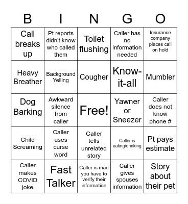 Pre-Reg Bingo Card
