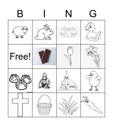 Easter Bingo Card