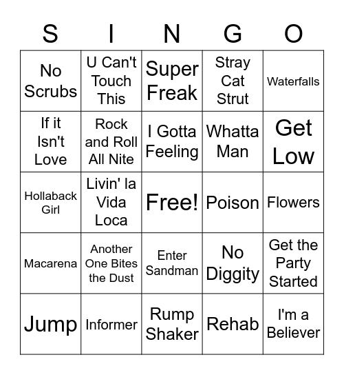 TNC WHS EVENT Bingo Card