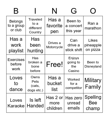 UKG GTKY BINGO Card