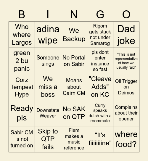 Bread Bingo V2 Bingo Card