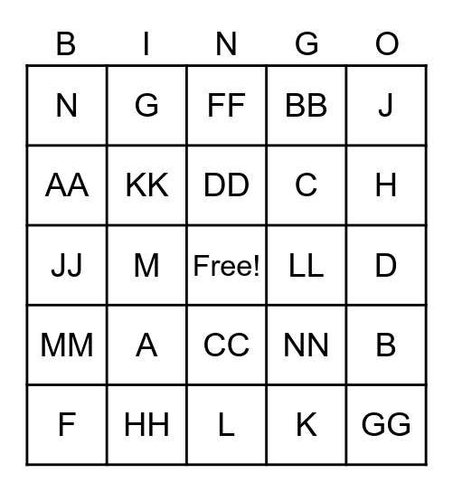 8.2 - Real Numbers Bingo Card