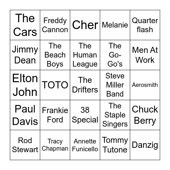 Game 2 Bingo Card