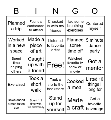 Counselor Burnout Bingo Card