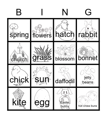 Easter Bingo Card