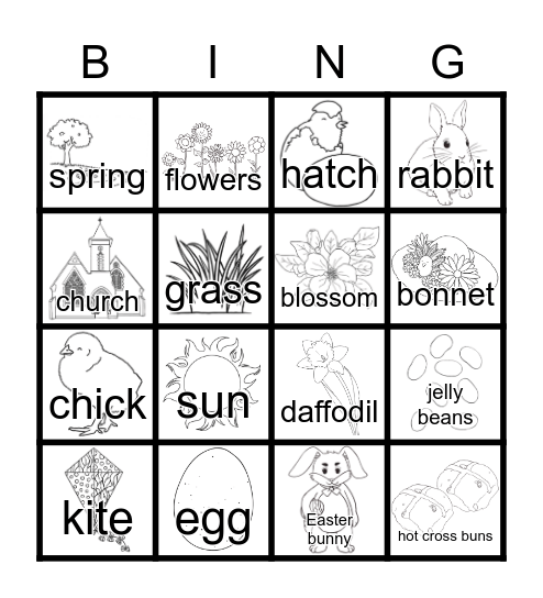 Easter Bingo Card